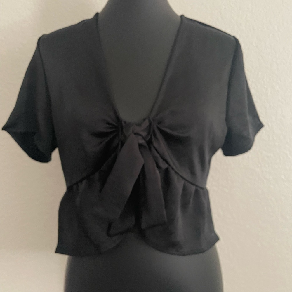 Kendall & Kylie Black Crop Top